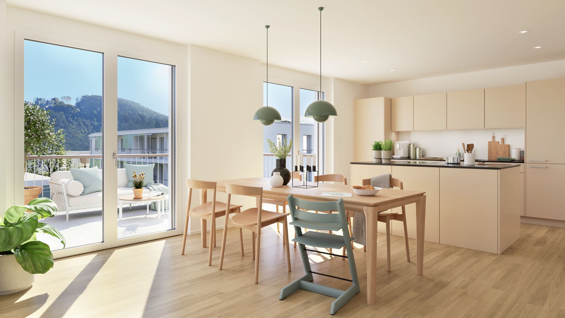 Innenraum einer Wohnung in Suhrano